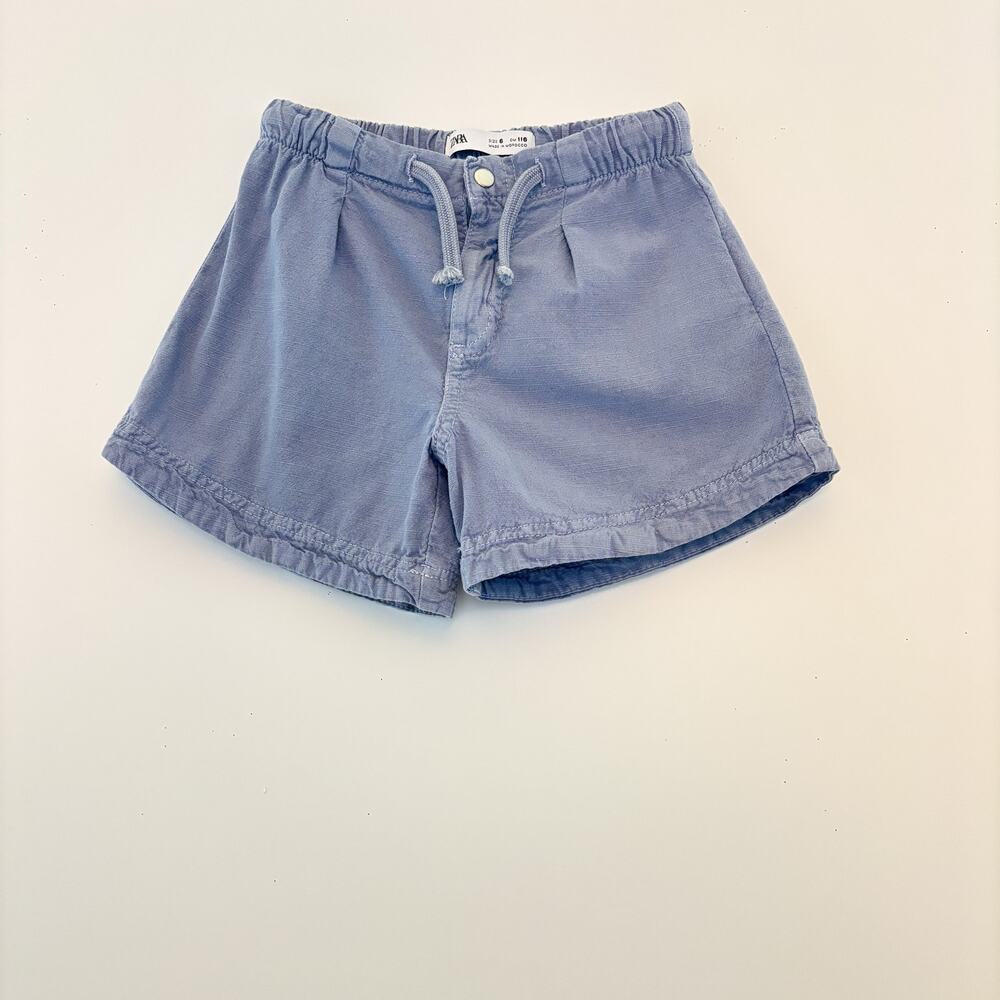 Zara, Pale Grey/Blue, Cotton Shorts, Girls Size 6